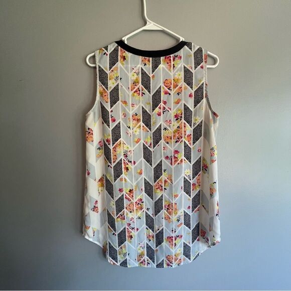 CAbi women’s floral tank top shirt blouse size small S - Picture 3 of 3